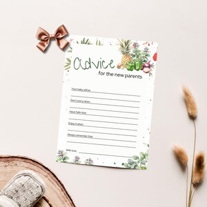 Pizza Party Themed Baby Shower Advice Card 5x7 inch, Italian Bambino, Slice Slice Baby, Editable Template in Canva | TPL006