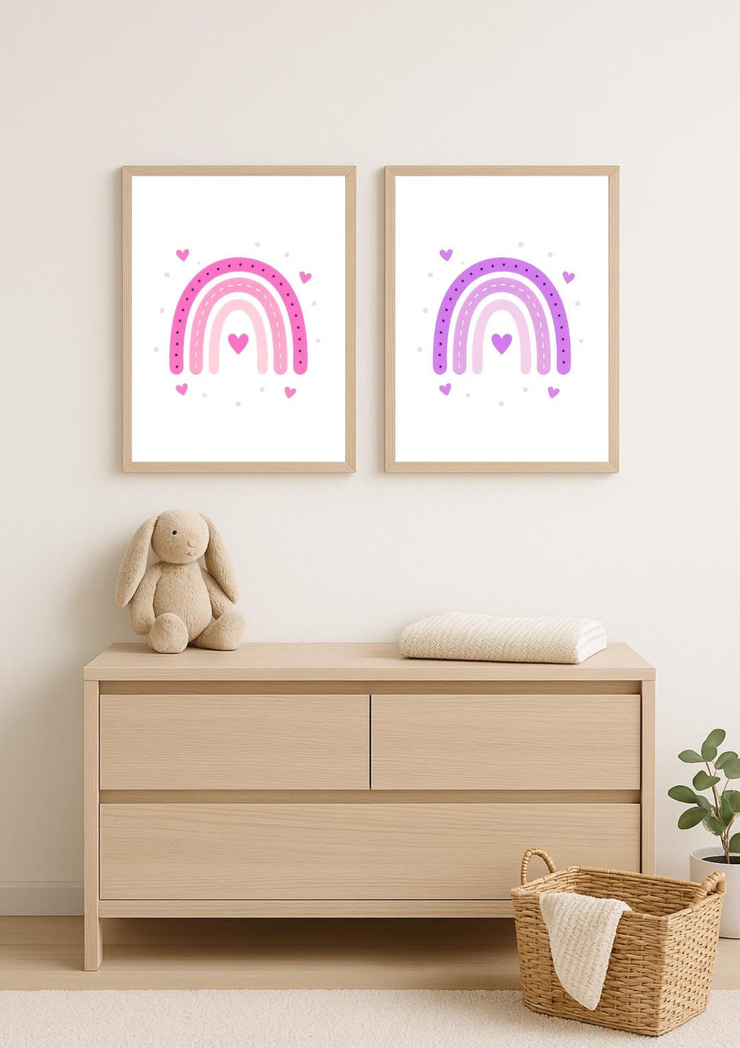 Boho Rainbow Art Print | Rainbow Wall Art | Kids Bedroom Wall Decor ...