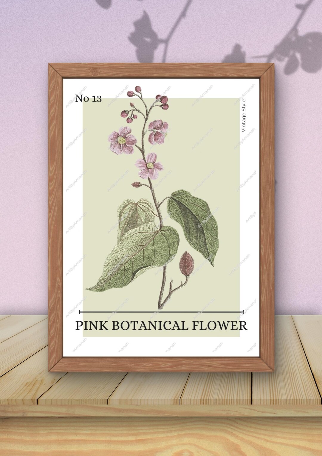 A4 Botanical Flower Art Print Poster Photo Decor Vintage Food Kitchen ...