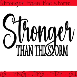 Stronger than the storm SVG /Cut File / Cricut / Commercial use / Silhouette / Clip art /Strong than the stormSVG