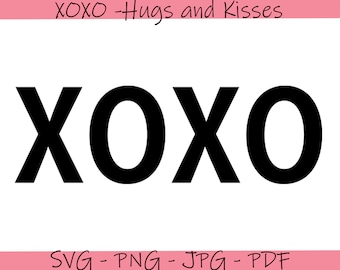 Hugs & Kisses SVG /Cut File / Cricut / Commercial use / Silhouette / Clip art / Valentines/ Love/Sublimation/Digital Download