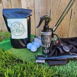 Golf Ball and Golf Club Cleaning Kit! Perfect For All Golfers. Groomsman, Dad, Husband, Mom. Funny!