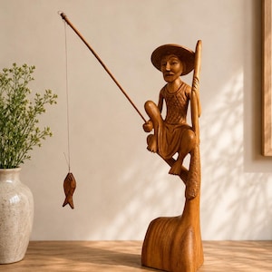 Fisherman statue - Etsy 日本