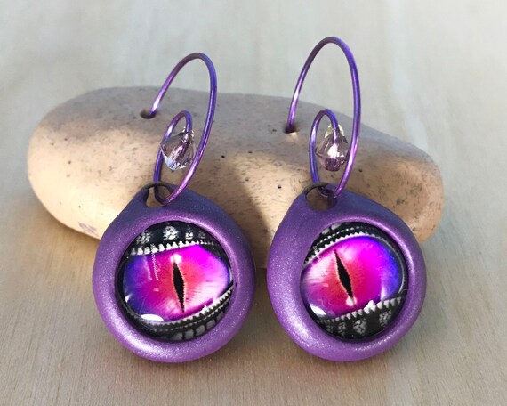 Dragon Eye Earrings Eye Earrings Magical Earrings fimo Earrings