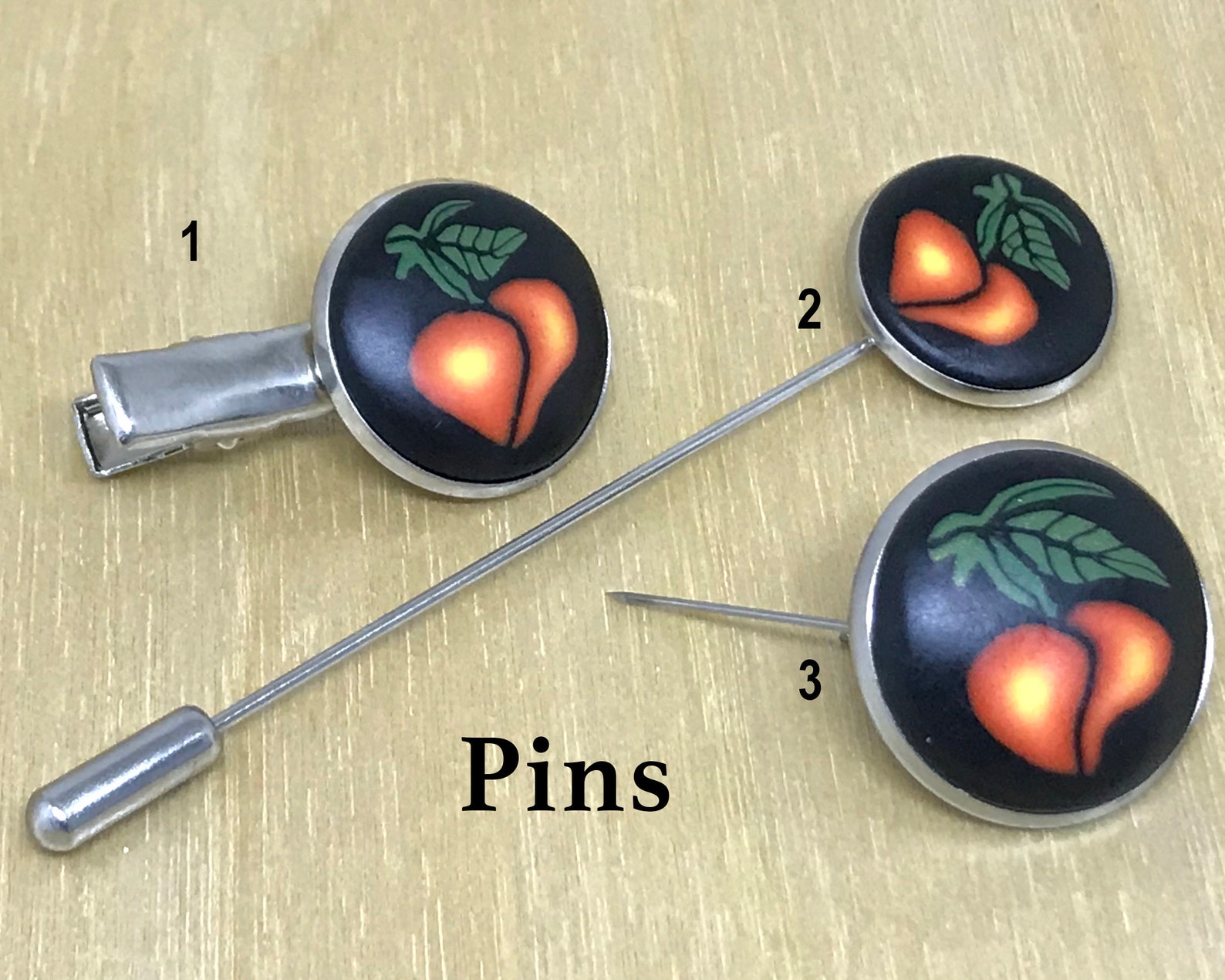 Peach Pin Oregon Country Fair OCF Peach Pit Oregon Country Etsy