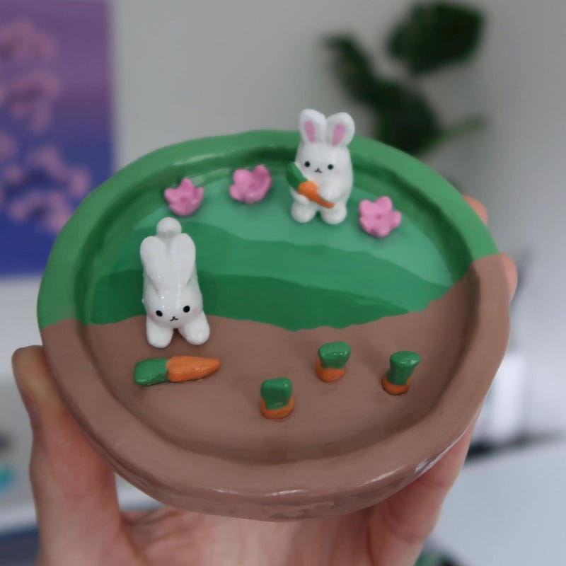Rabbit Dish - Etsy