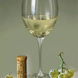 Grille point de croix « Verre à vin » 190x300 points, 45 couleurs, dmc . Format PDF.  Carte des couleurs, instructions.  + Bonus.