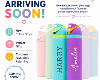 Owala 32oz FreeSip insulated water bottle - Personalised with Name - Hand Made and dispatched in UK - Viral - Trending - Ideal Teachers Gift