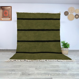 Tapis de zone en laine Oushak fait main | Motifs Cote dIvoire