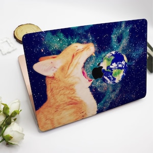Capa protetora rígida para laptop com estampa engraçada de gato para MacBook, capa para Macbook Air Pro 15/13/11 Pro 16/14/12, capa 2023 2022 2021