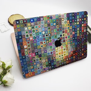 Pattern Collage Art MacBook Case, Apple Laptop case,2025MacBook Air15/13 Pro 13/14 2020 2021 M2 2022,Unique gifts,Custom Macbook Case