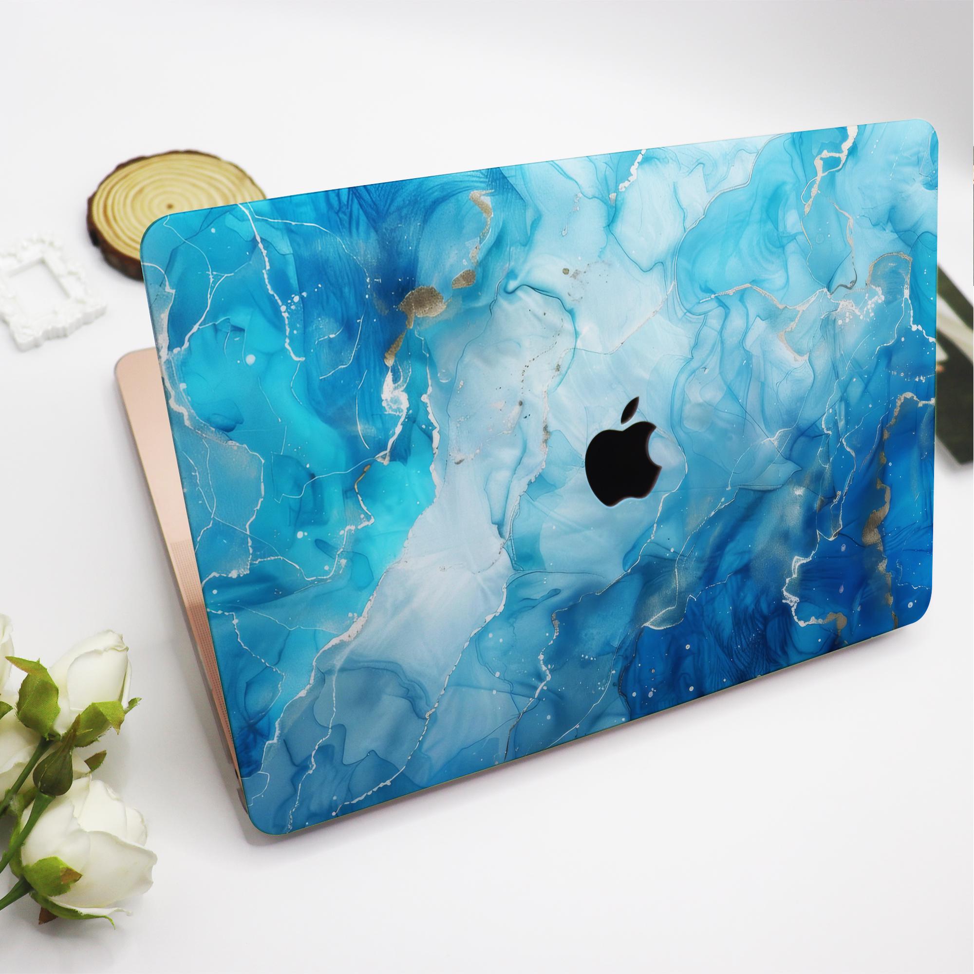 Marbre Coque Macbook Pro 13 Pouces,XFAY Crystal Séri Protection Case