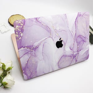 Purple Marble Pattern MacBook Case Hard Protective Laptop Case Macbook Air Pro Cover For Macbook Air 15/13/11 Pro 16/14 Case 2023 2022 2021