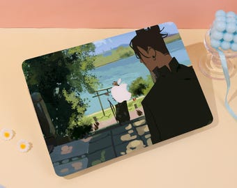 Étui pour MacBook, personnage d'anime, étui de protection rigide pour ordinateur portable 2025, étui pour Macbook Air Pro 2025, étui pour Macbook Air 15/13/11 Pro 16/15, cadre au bord de la rivière