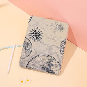 iPad-skal med vintagekonst och pennhållare för 2025 Air 7-11" 13", anpassat iPad Mini 4/5-skal iPad-fodral, iPad Pro 2024, iPad 10/9/8:e skal