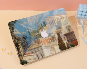 Classical Architecture Painting Macbook Case for MacBook Air 13/15,2025 Laptop Cover for Pro 14 15 16 M4 M3 M2,Ancient Structure Laptop Case