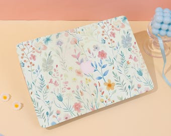 Art botanique coloré doux étui de protection pour ordinateur portable MacBook 2025 housse Macbook Air pour Macbook Air 15/13 Pro 16/15 coque fleur délicate