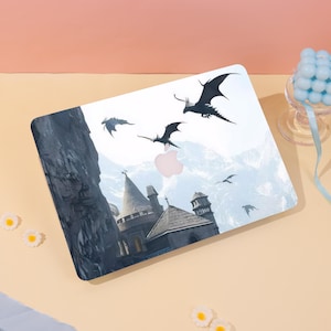 Flying Dragons MacBook Case Protective Laptop Case Macbook Air Pro, Medieval Castle Macbook Air 15/13/11, Pro 16/15/14 Case 2023 2022 2021