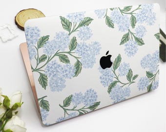 Blue Flower Leaf Macbook Case for MacBook Air Air13/15/11,Laptop Cover for Pro 13 14 15 16 Inch 2024 M4 M3 M2,Laptop Case 2023 2022 2021