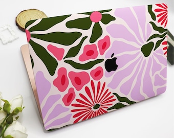 Floral Aesthetic Pattern MacBook Case Protective Laptop Case Macbook Air Pro Cover For Macbook Air 15/13/11 Pro 16/14 Case 2023 2022 2021