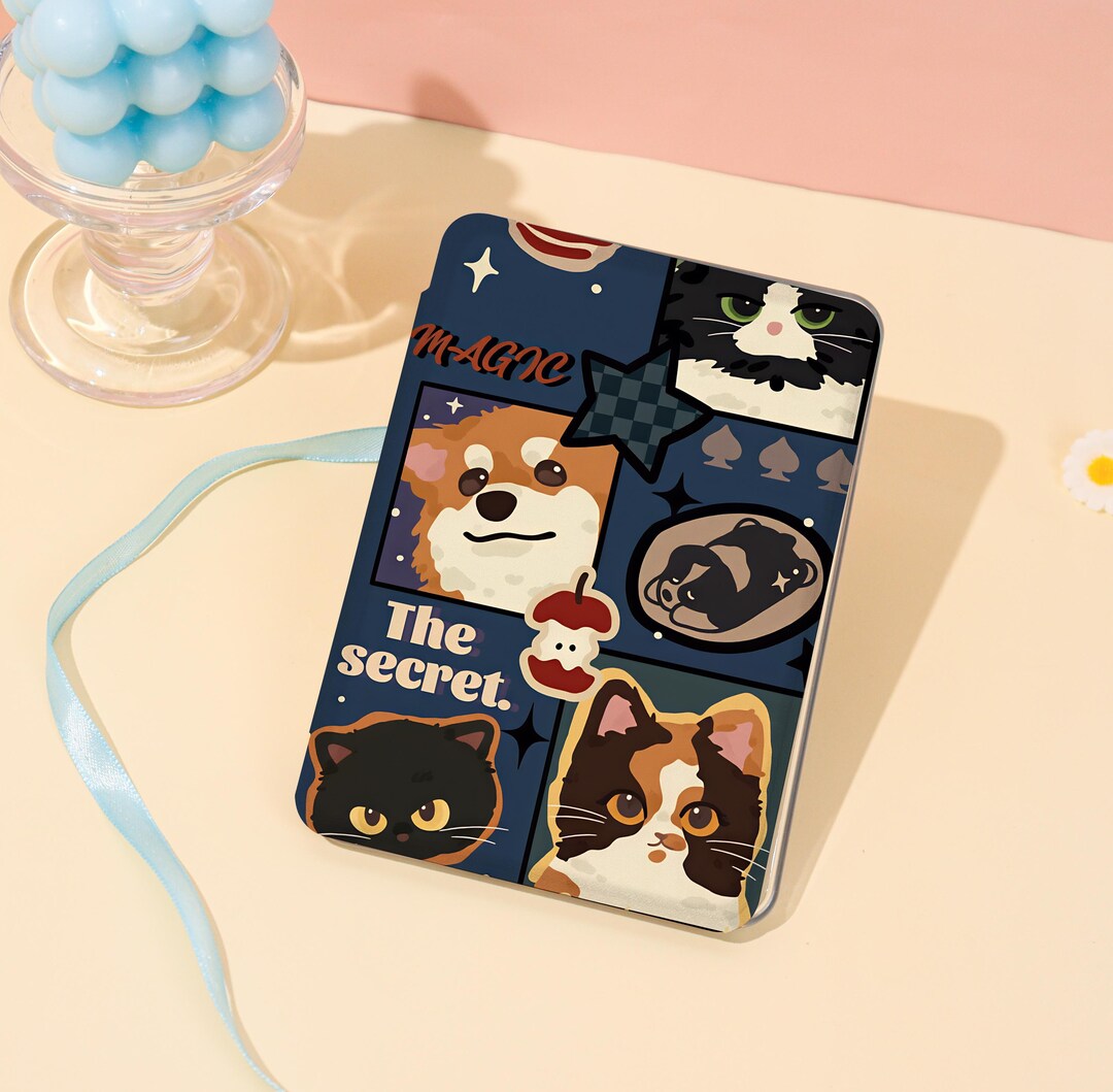 Custom Cute Cat Dog Collage Cover for Paperwhite 1/2/3/4 Case, Kindle ...