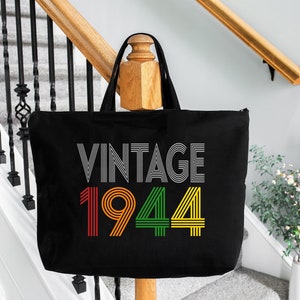 80th Birthday Gift Tote Bag, Vintage 80th Gift Bag, Vintage Birthday Gift Bag, 80th Birthday Gifts, Vintage 80th Birthday Gramma Gift Bag