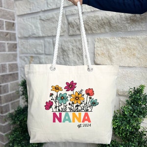 Personalized Nana Bag, Nana Gift, Grandma Bag, New Nana Gift, Mothers Day, Mom Gift, Mom Bag, Mom Birthday Gift, Nana Est Bag