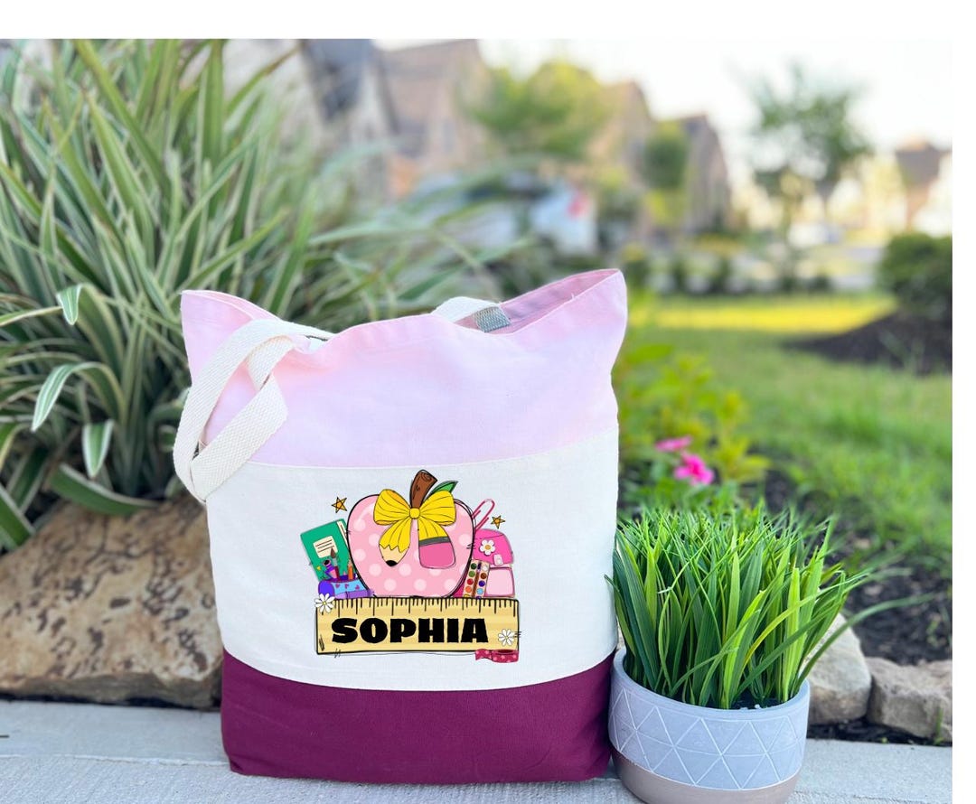 Custom Back to School Tote Bag, Personalized Tote Bag, Appreciation ...