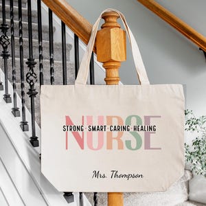 Personalized Teacher Tote Bag, Custom Teacher Name Bag, Teacher Personalized Gifts, Back to School Gift, Appreciation Gift