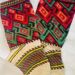 A beautifully handmade Pamiri Jurab / Socks / Slippers/ Bukhara, Samarkand, Uzbekistan, Tajikistan/ Marino Wool