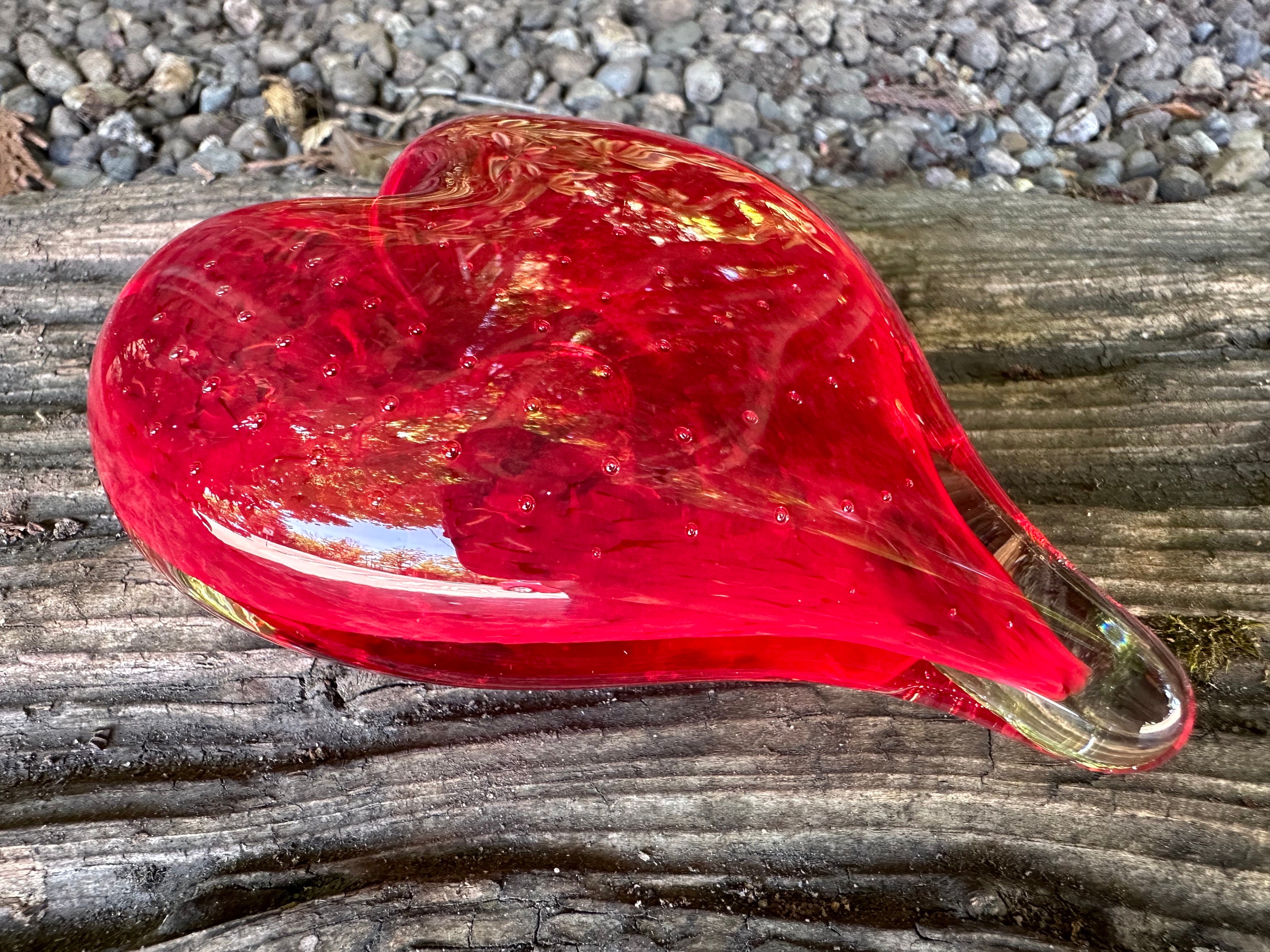 Red Glass Bubble Heart, Solid Heart-shaped Paperweight Art Sculpture  Controlled Bubble Design, Valentine Anniversary Gift, Avalon Glassworks -   Israel