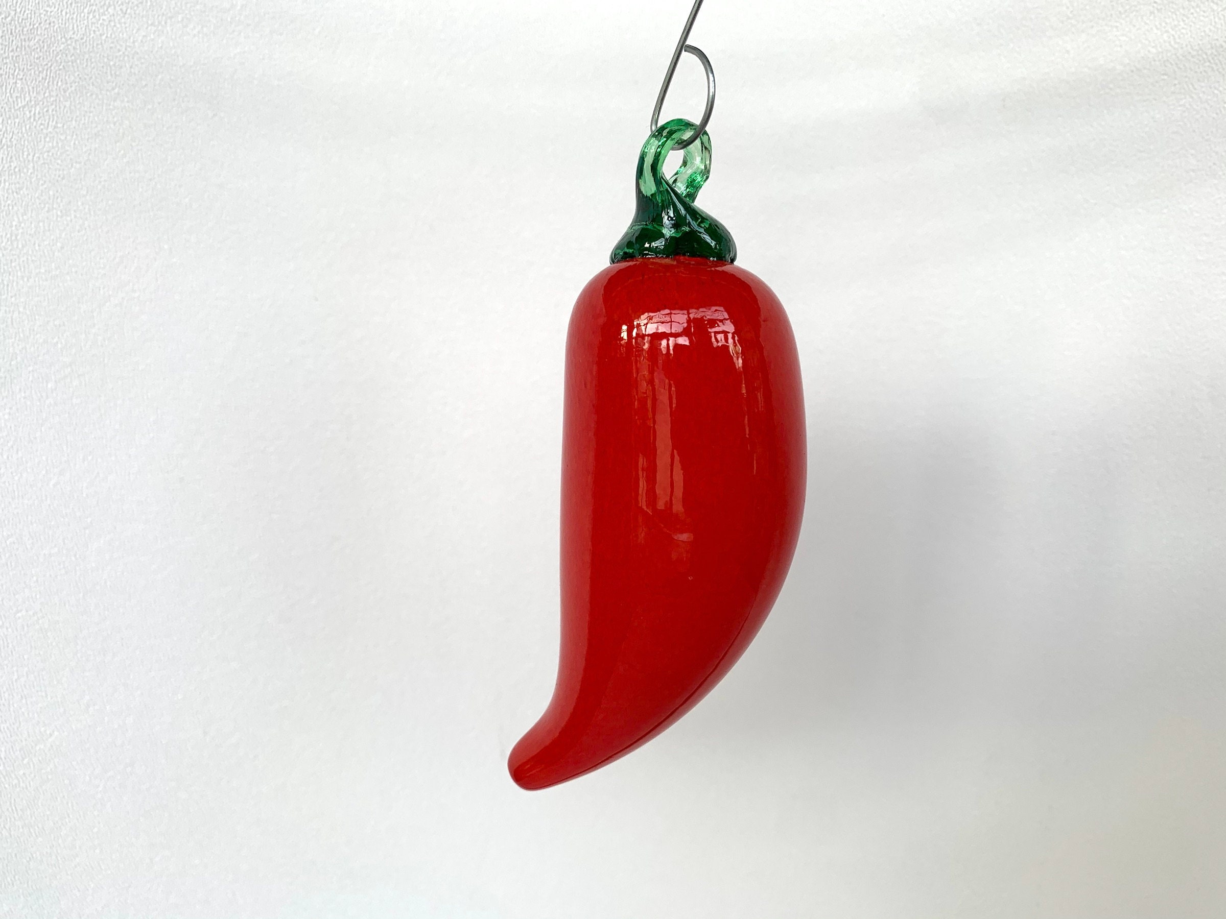 Glass Chili Pepper Ornament Red & Green Hot Fresno Pequin Etsy