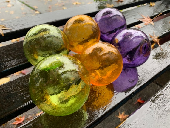 Mardi Gras Color Glass Balls, Set of 6 Purple Green Gold Floats, 2.75 Hand  Blown Interior Design Decor Bauble Orb Sphere, Avalon Glassworks - Etsy