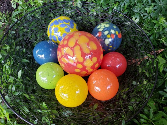 Bright Spot Glass Pond Floats Set Of Eight - Floating Glass Bubbles For Ponds Bright Spot Glass Pond Floats Set Of Eight - Floating Glass Bubbles For Ponds