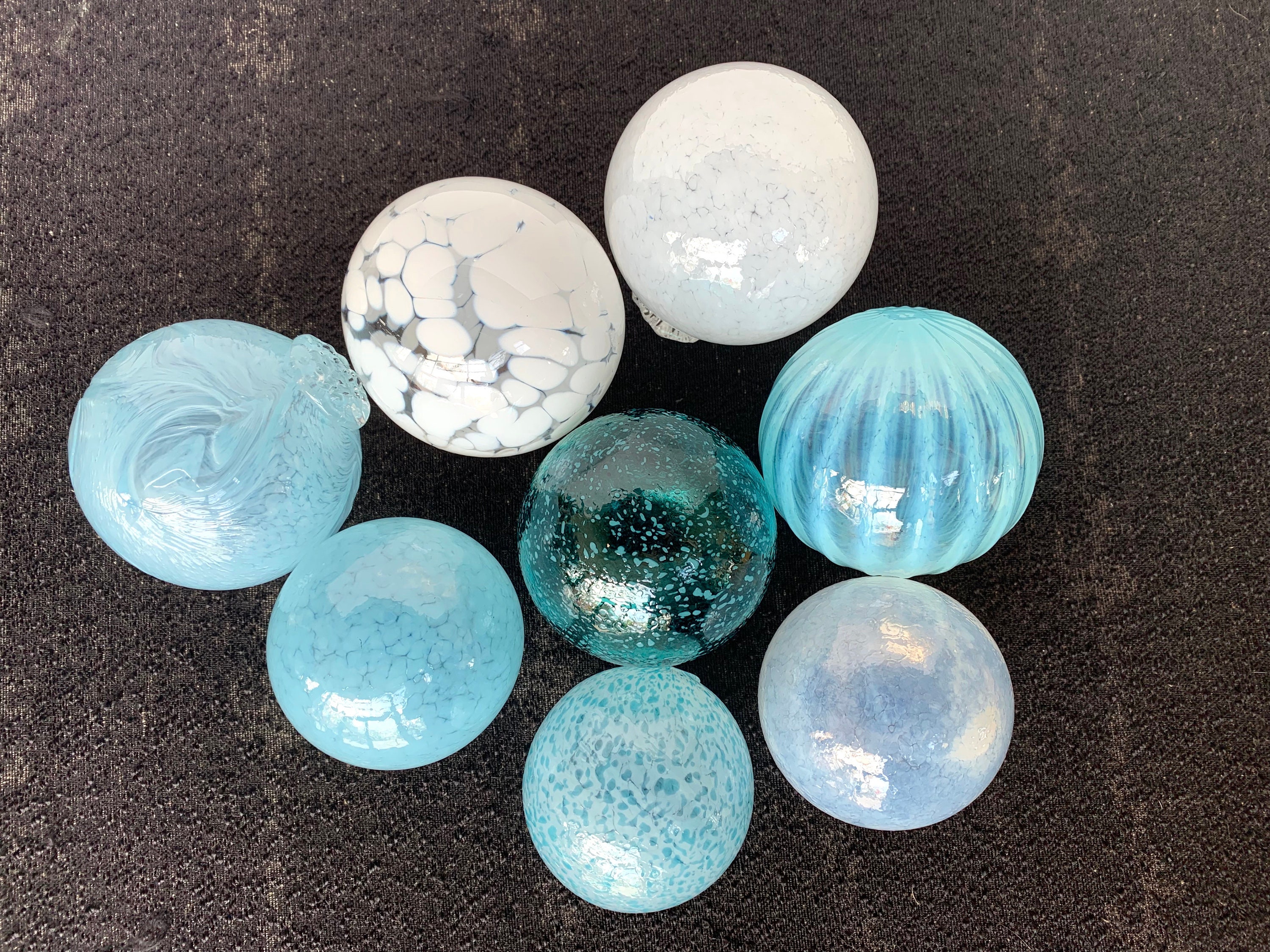 Airy Blue and White Blown Glass Balls, Set of 8 Translucent Decorative  Basket Filler Spheres, Garden Art Orbs Pond Floats, Avalon Glassworks -   Norway