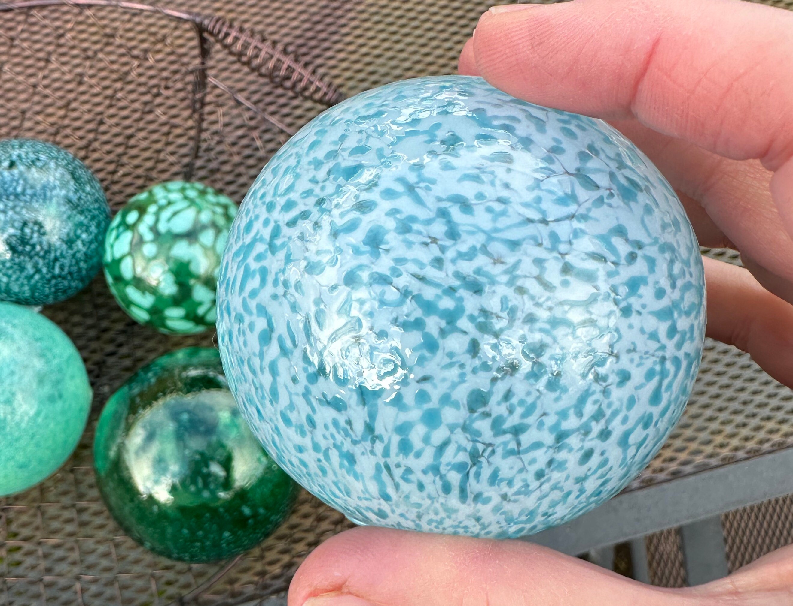 Sea Foam Glass Floats, Set of 5 Turquoise Green Aqua Blue Balls Coastal  Nautical Garden Interior Design Decor Orb Spheres, Avalon Glassworks -   Sweden