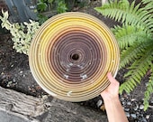 Tree Ring Wall Art: Blown Glass 15" Rondelle, Hanging Platter - Avalon Glassworks