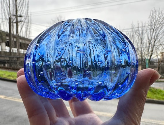 Blue decorative glass deals
