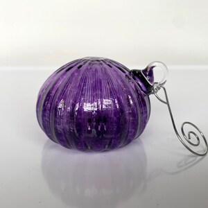 Sea Urchin Blown Glass Ornament 2.5 Purple Hanging Sea image 5