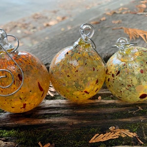 Small Glass Ornaments Set of 3 Hand Blown Decorations image 4