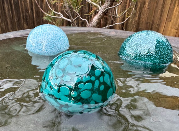 Glass Sand Dollars & Floats, Set of 6 Turquoise Purple Green Beach  Sculptures Paperweights, Coastal Art Sea Shell Decor, Avalon Glassworks 