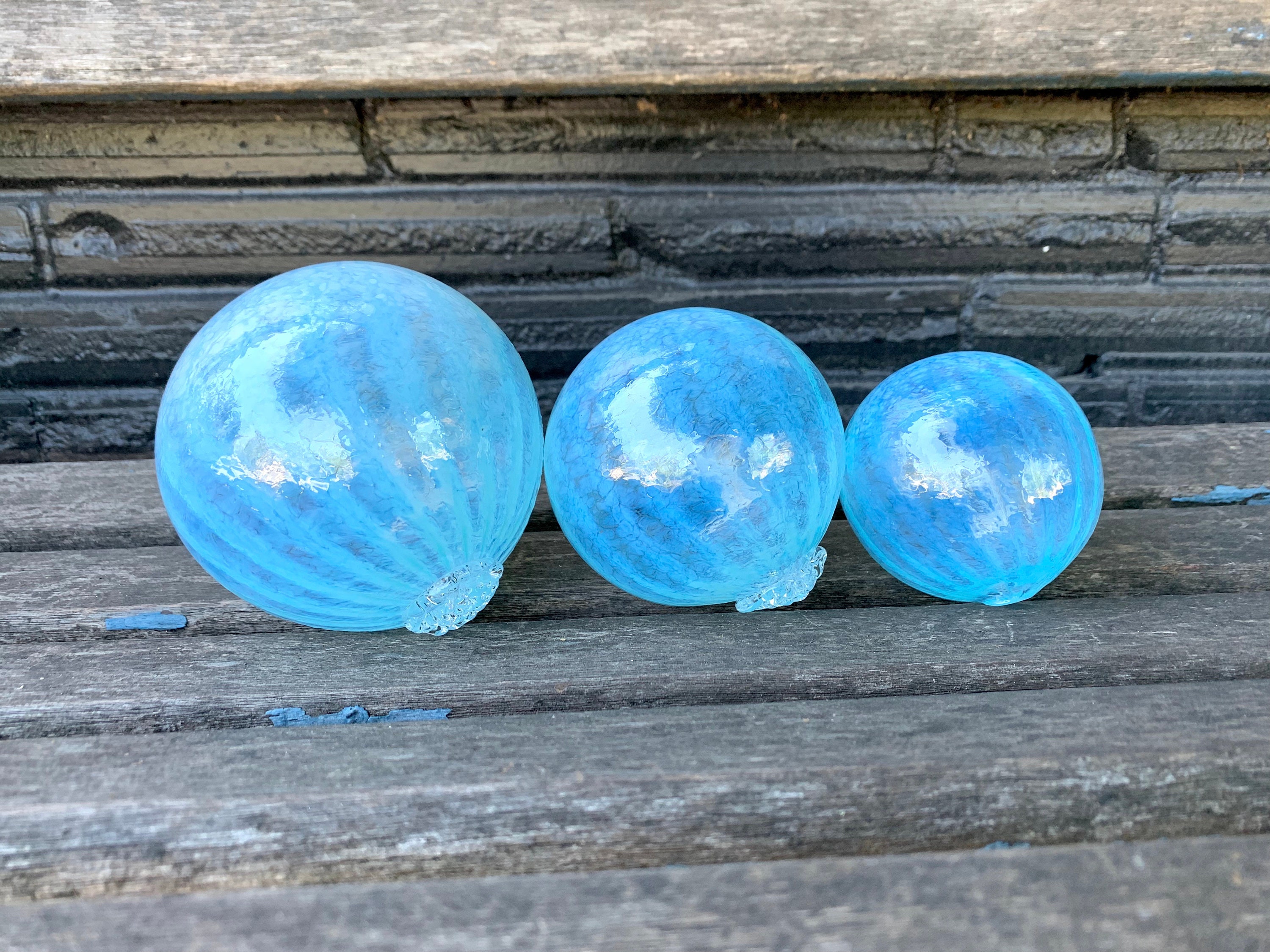 Jellyfish Floats Set of 3 Blown Glass Garden Globe Balls Etsy Israel
