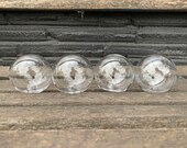 Clear Glass Balls, Set of Four 2.75" Hand Blown Decorative Garden Floats, Interior Design Spheres, Transparent No Color, Avalon Glassworks