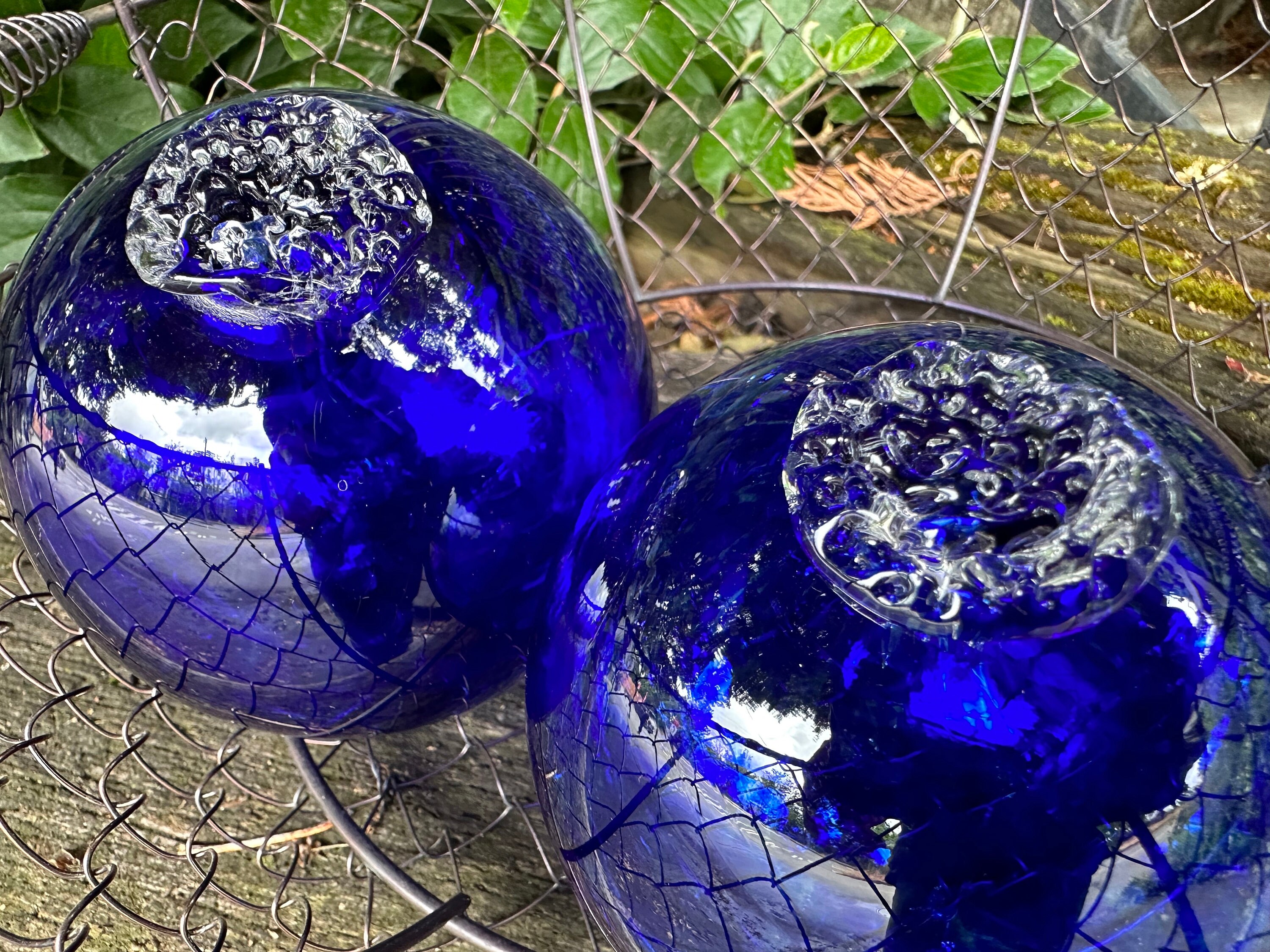 Cobalt Blue Glass Balls, Set of 2 Hand Blown Floats, Transparent Mottled  Dark Blue Home Garden Office Outdoor Decor Orbs, Avalon Glassworks -   Ireland