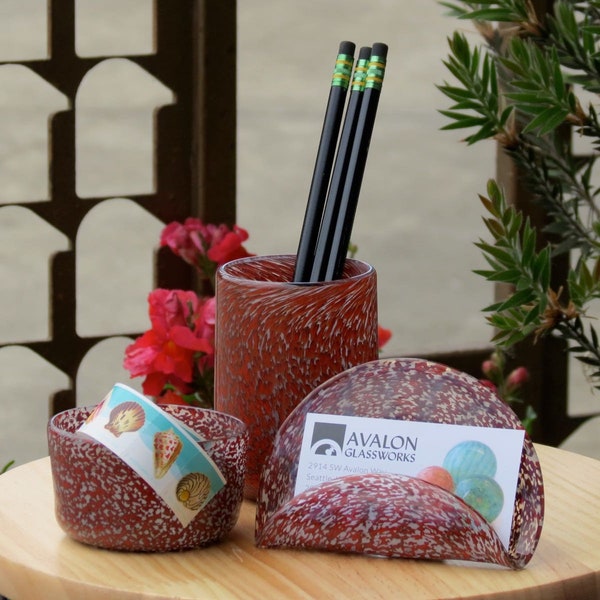 Glass Desk Accessory Etsy