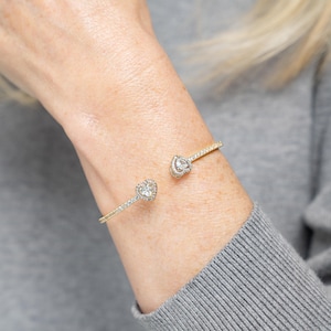 Pulseira de presente para mãe ou avó + cartão de agradecimento grátis - prata ou ouro banhado - Pulseira fácil de usar. Vem com caixa de presente.