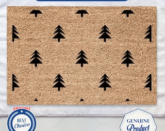 Christmas Trees Doormat, Christmas Holiday Mat, Outdoor Welcome Mat, Christmas Tree, Home Doormat, Holiday Home Decor, Christmas Decor