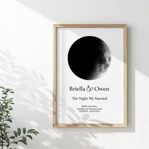 Personalized Moon Phase Print, Special Date Gift, The Night We Met Moon Phase, Custom Moon Phase Print, Customized Gift, Gift for Wife