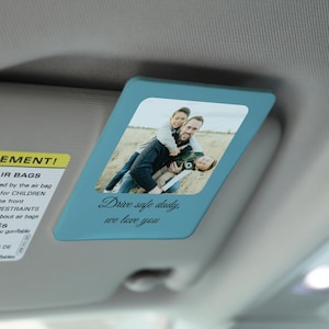 Custom Sun Visor Clip, Drive Safe Gift, Custom Gift, Car Accessory, Gift for Dad, Gift for Husband, Photo Car Visor Clip, Custom Sun Visor