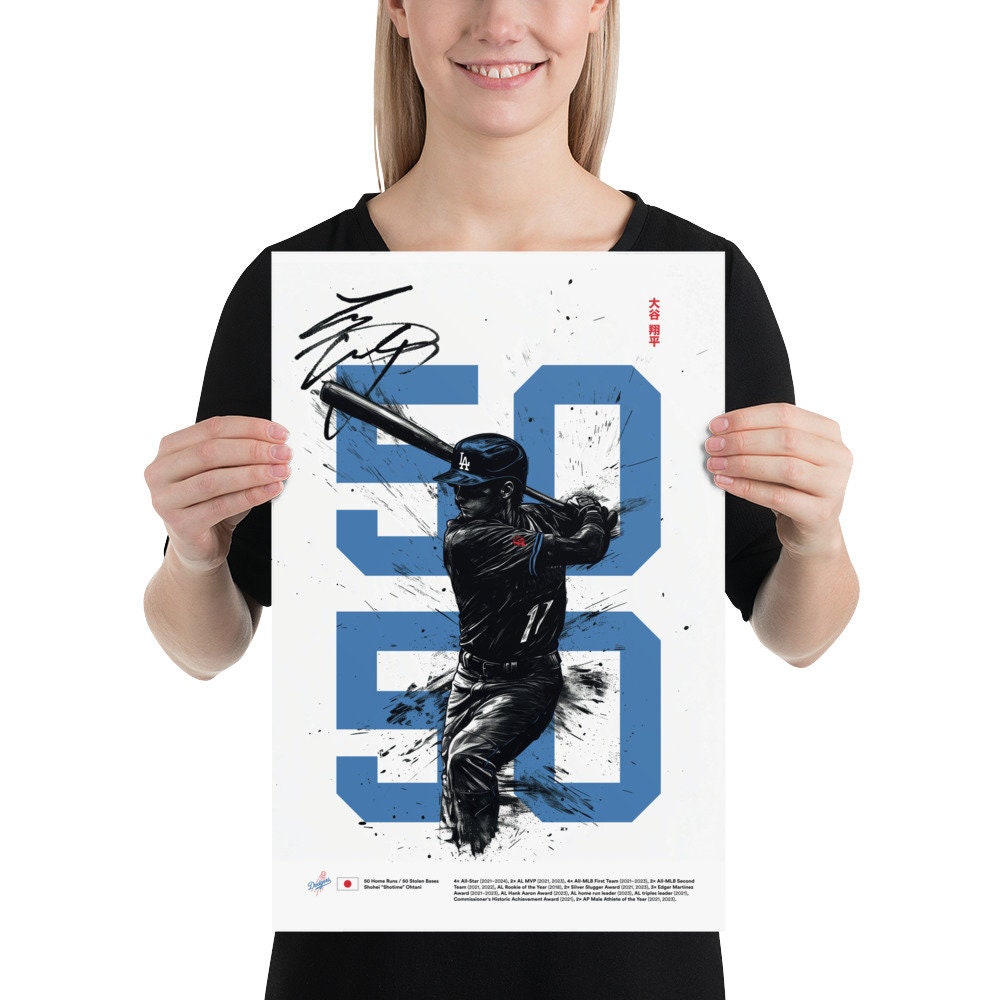 Shohei Ohtani: Stat Series Poster - Etsy